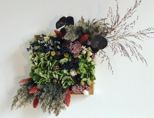 Création de cadre en fleurs séchées + brunch